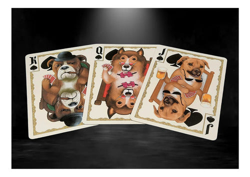 [A PEDIDO] Baraja Perros Jugando Poker Dogs By Bicycle Naipe Inglés Dorado Oscuro Inglés