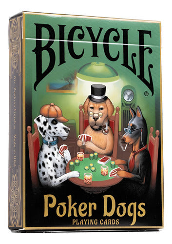 [A PEDIDO] Baraja Perros Jugando Poker Dogs By Bicycle Naipe Inglés Dorado Oscuro Inglés