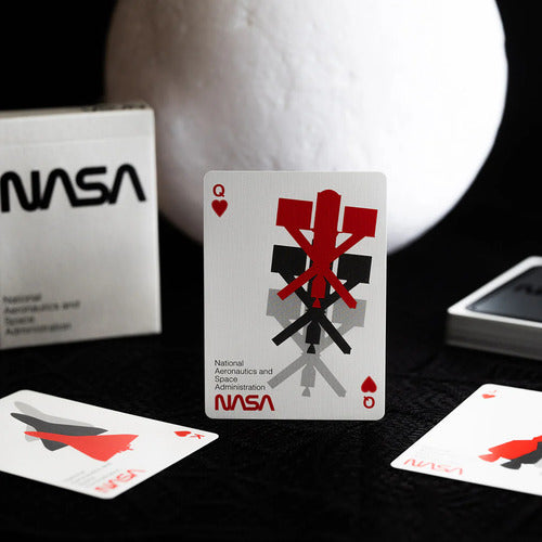 [A PEDIDO] Baraja Naipe Inglés Poker Nasa Silver Foil Worm By Fulton's Gris Foil Inglés