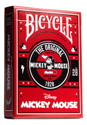 Baraja Mickey Mouse Disney Original 1928 Bicycle Naipe Poker Rojo Inglés
