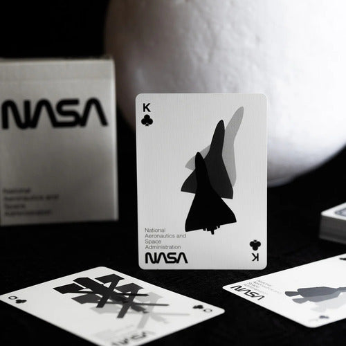 [A PEDIDO] Baraja Naipe Inglés Poker Nasa Silver Foil Worm By Fulton's Gris Foil Inglés