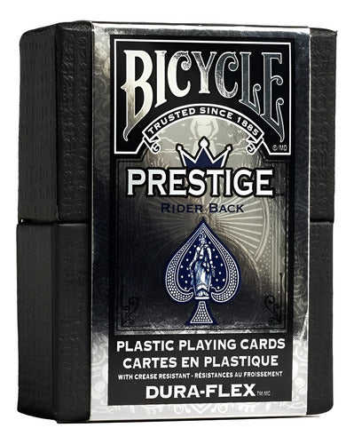 Baraja Bicycle Prestige Rider Back Blue - Naipe Impermeable Azul Prestige Rider Back Blue Inglés