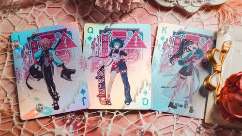 [A PEDIDO] Set Rebel Angels By King Star Pack Anime Poker Naipe Inglés Metalico Rebel Y Angel Inglés