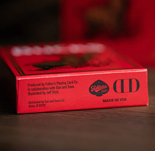 Baraja Bucks Souvenir By Dan & Dave X Fultons- Naipe Premium Rojo Inglés