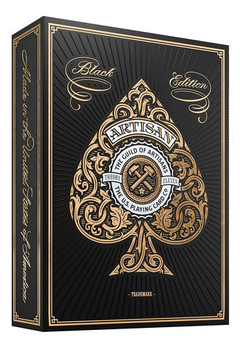 Cartas Theory11 Artisan Original Naipe Inglés Premium Negro Y Dorado Inglés