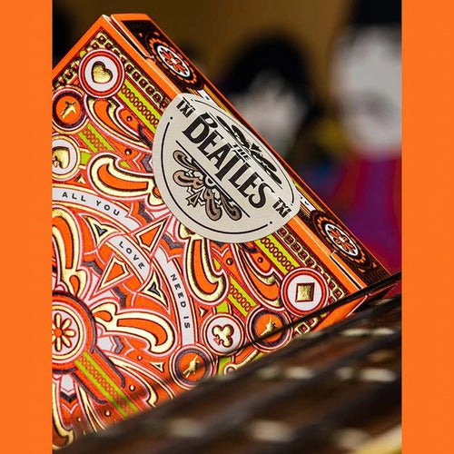 Baraja The Beatles Naranja By Theory11  Naipe Inglés Premium Inglés