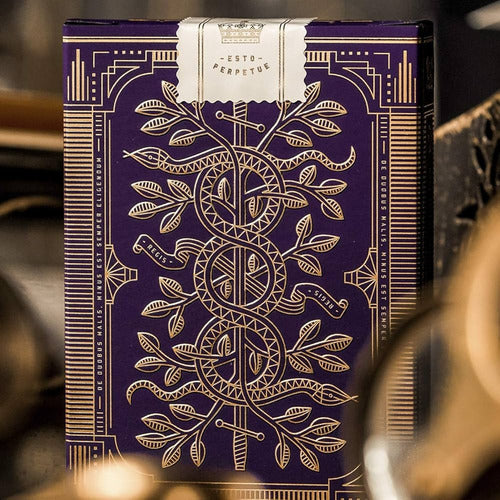 Baraja De Naipes Monarch Royal Theory11 Naipe Inglés Premium Violeta Oscuro