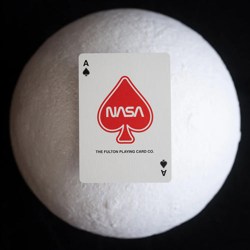 [A PEDIDO] Baraja Naipe Inglés Poker Nasa Silver Foil Worm By Fulton's Gris Foil Inglés
