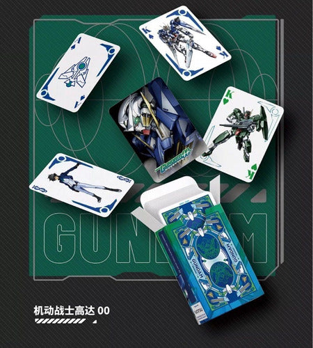 Baraja Bicycle Gundam 00 Naipe Inglés Póker Premium Azul Inglés