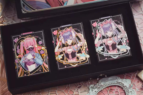 [A PEDIDO] Set Rebel Angels By King Star Pack Anime Poker Naipe Inglés Metalico Rebel Y Angel Inglés