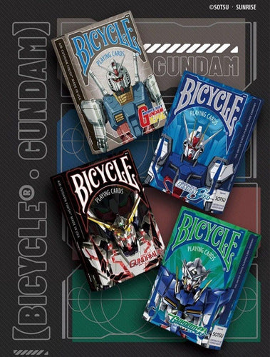 Baraja Bicycle Gundam 00 Naipe Inglés Póker Premium Azul Inglés