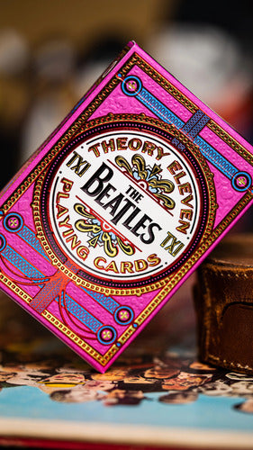 Baraja The Beatles Rosa By Theory11  Naipe Inglés Premium Rosa Chicle Inglés