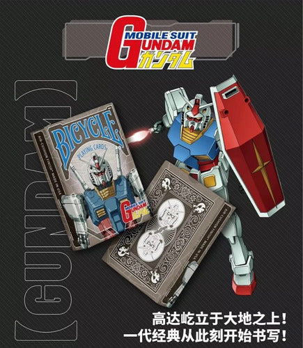 RESERVA Baraja Bicycle Gundam Rx78 Póker Premium Gris Inglés
