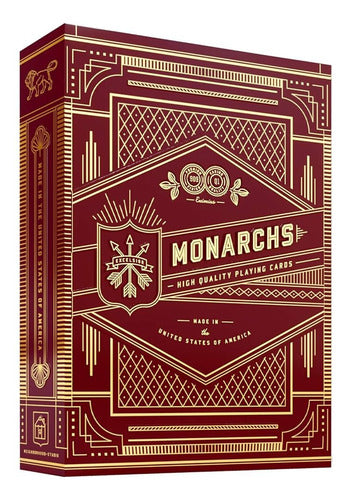 Baraja De Cartas Red Monarch Theory11, Naipe Inglés Rojo Inglés