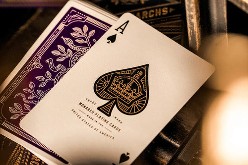 Baraja De Naipes Monarch Royal Theory11 Naipe Inglés Premium Violeta Oscuro