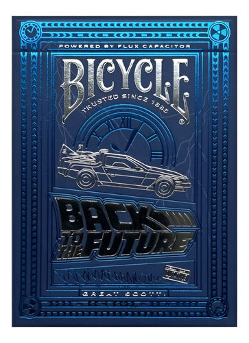Baraja Back To The Future Volver Al Futuro- Bicycle Naipe Azul Inglés