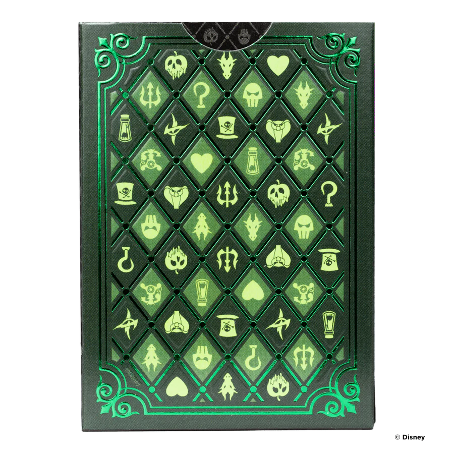 Baraja Villanos Verde de Disney Bicycle Villains Naipe Poker