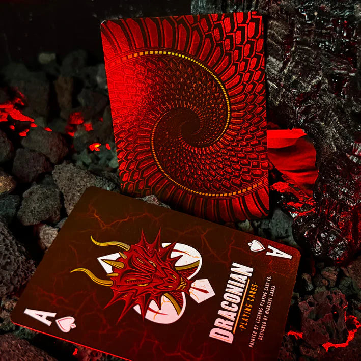 Baraja Draconian Crimson By Midnight Cards Naipe Premium