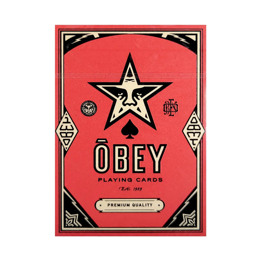 Baraja Obey Red Edition Rojo by Theory11 Naipe Inglés Poker
