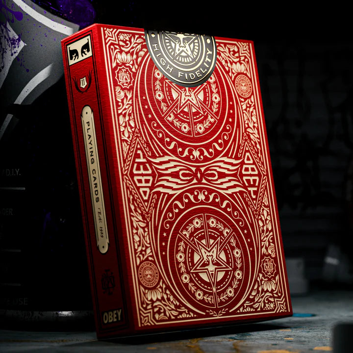 Baraja Obey Red Edition Rojo by Theory11 Naipe Inglés Poker