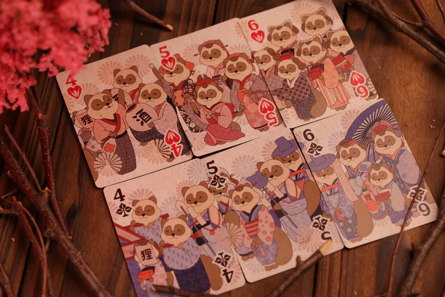 Baraja Tanuki Yukaku Oiran Dochu Edition Naipe Inglés