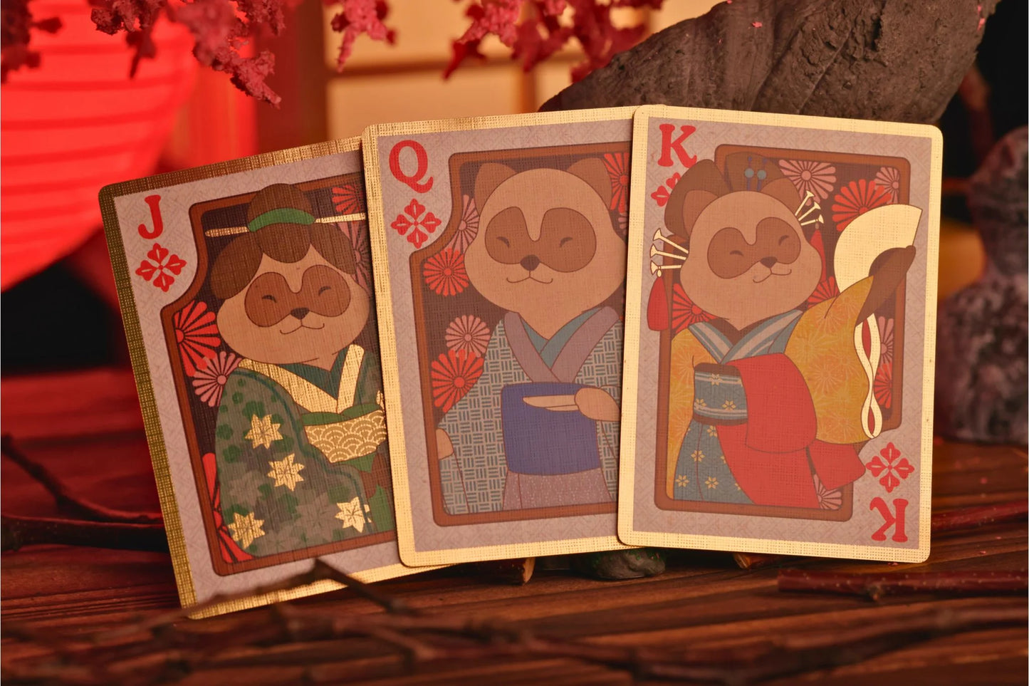 [A PEDIDO] Tanuki Yukaku Hanafuda LED Edition Rojo Naipe Inglés