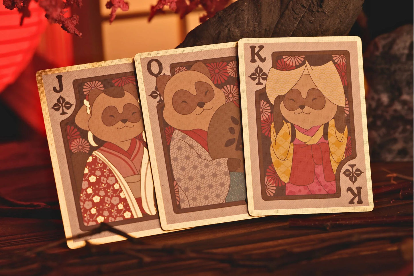[A PEDIDO] Tanuki Yukaku Hanafuda LED Edition Rojo Naipe Inglés