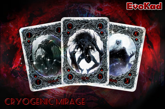 Cartas Cthulhu Cryogenic Mirage Naipe Inglés Evokad Negro