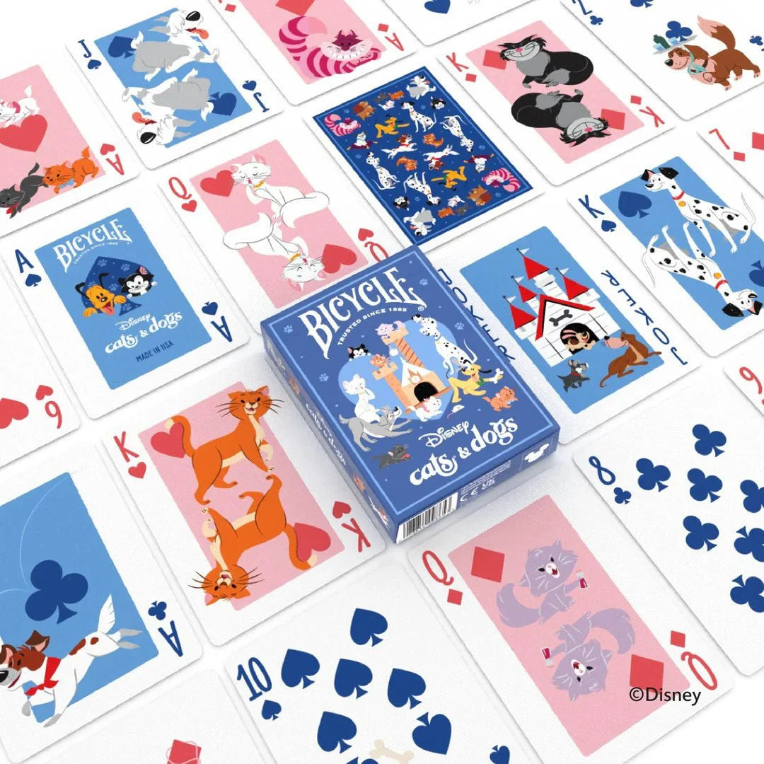 Baraja Cats & Dogs by Bicycle Disney Naipe Inglés