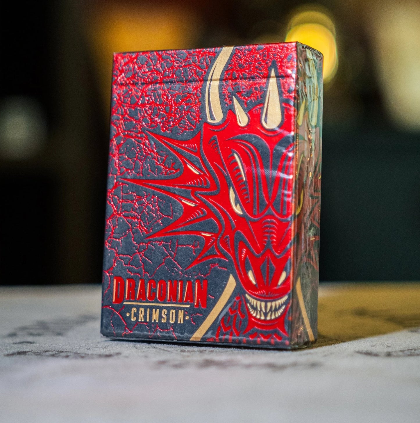 Baraja Draconian Crimson By Midnight Cards Naipe Premium