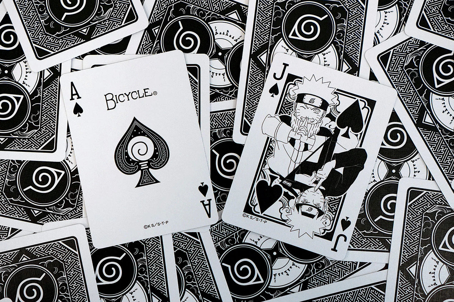 Baraja Naruto Shippuden - Bicycle Naipe Inglés Poker Premium Negro Inglés