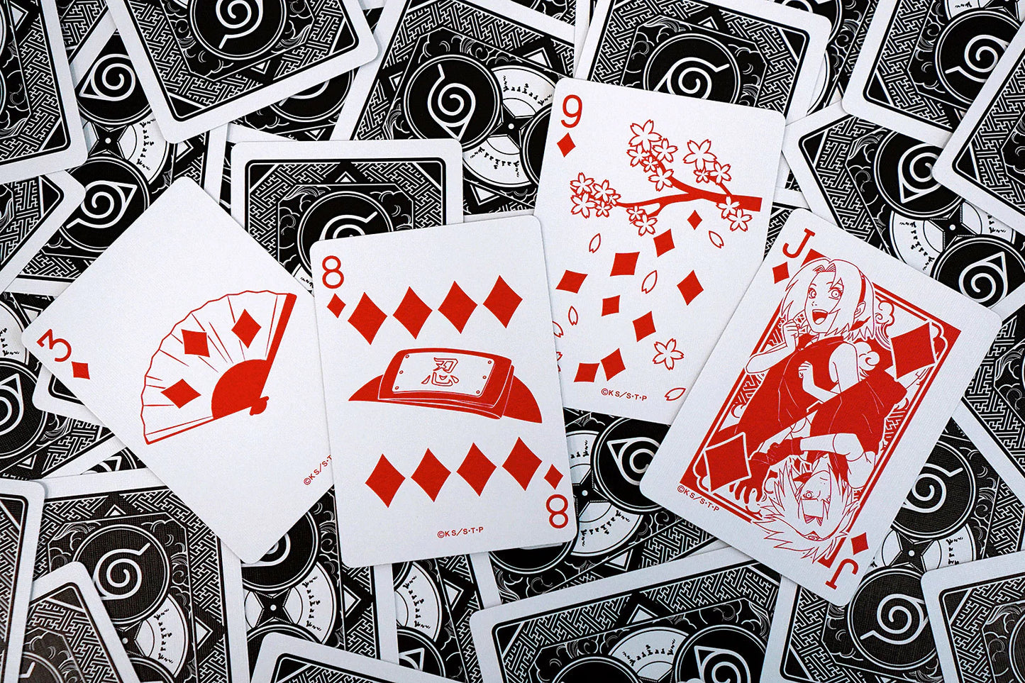 Baraja Naruto Shippuden - Bicycle Naipe Inglés Poker Premium Negro Inglés
