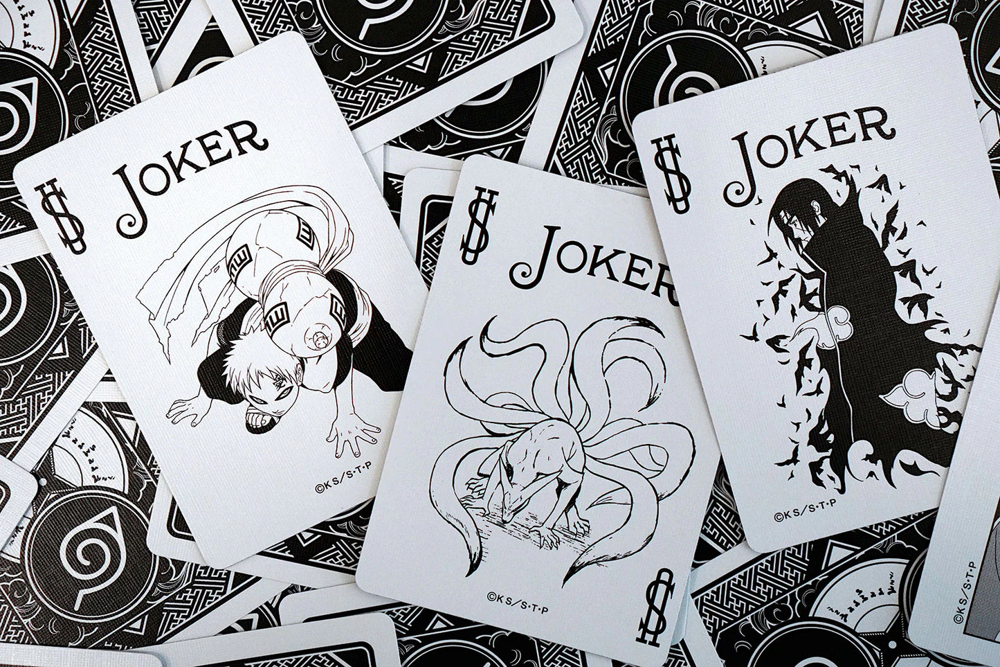 Baraja Naruto Shippuden - Bicycle Naipe Inglés Poker Premium Negro Inglés