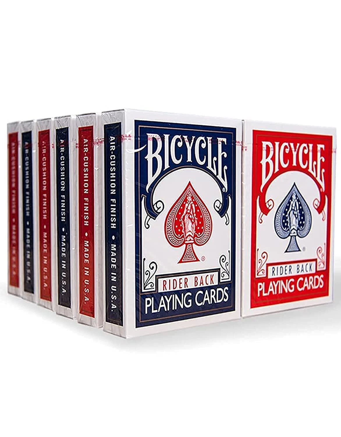 BICYCLE® RIDER BACK STANDARD (BLUE SEAL) - Brick 12 barajas  (6 sets)